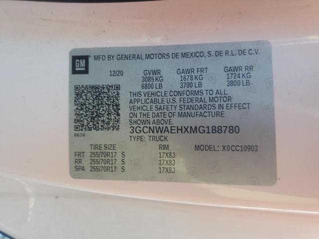 2021 CHEVROLET SILVERADO - 3GCNWAEHXMG188780