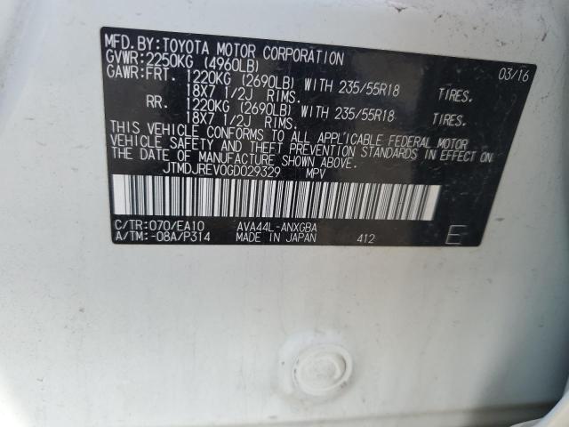 2016 TOYOTA RAV4 HV LIMITED JTMDJREV0GD029329