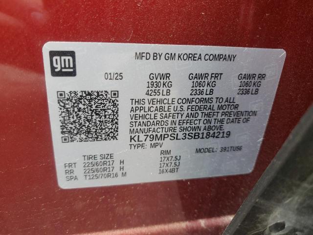 2025 CHEVROLET TRAILBLAZE KL79MPSL3SB184219