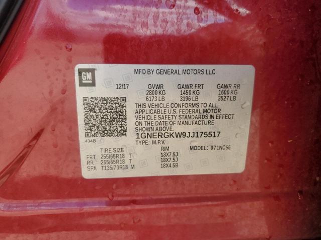 2018 CHEVROLET TRAVERSE L - 1GNERGKW9JJ175517