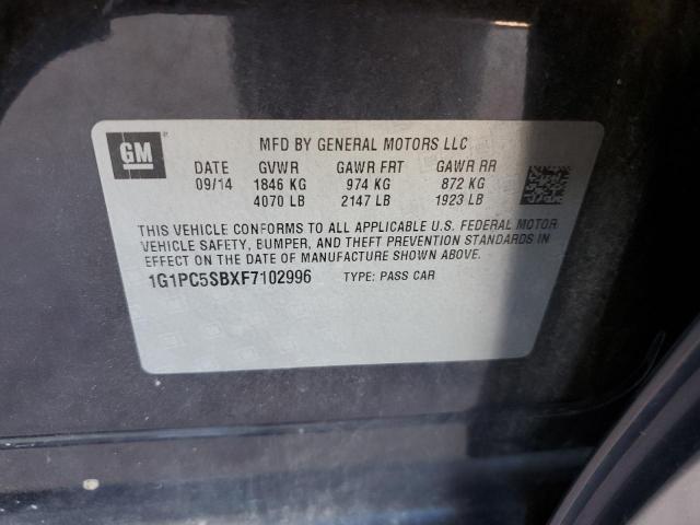 2015 CHEVROLET CRUZE LT 1G1PC5SBXF7102996