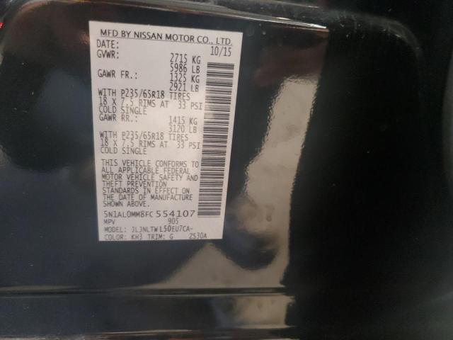 2015 INFINITI QX60 5N1AL0MM8FC554107