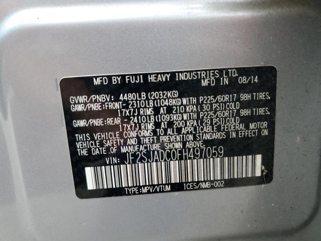 2015 SUBARU FORESTER 2 JF2SJADC0FH497059
