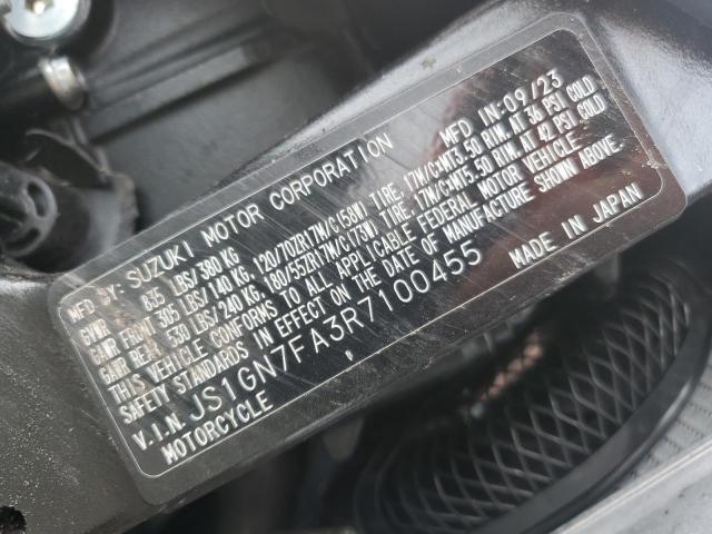 2024 SUZUKI GSX-R600 JS1GN7FA3R7100455