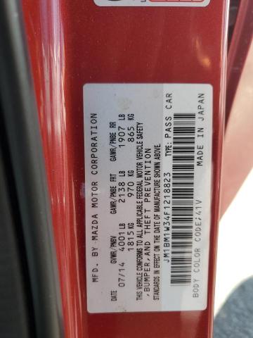 2015 MAZDA 3 GRAND TO JM1BM1W34F1218823