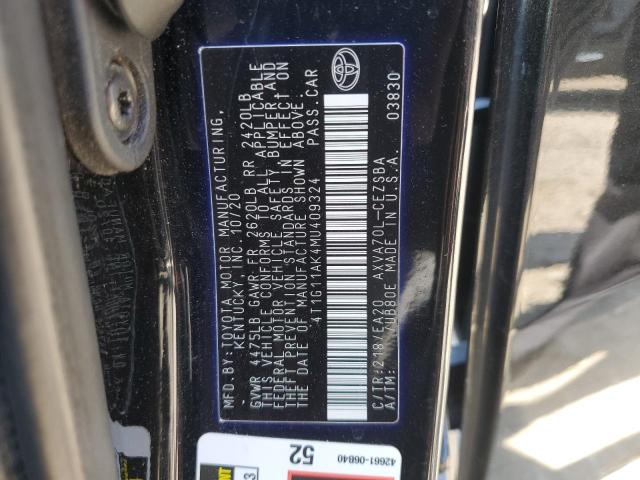 2021 TOYOTA CAMRY SE 4T1G11AK4MU409324