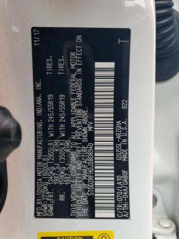2018 TOYOTA HIGHLANDER 5TDDZRFH0JS808940
