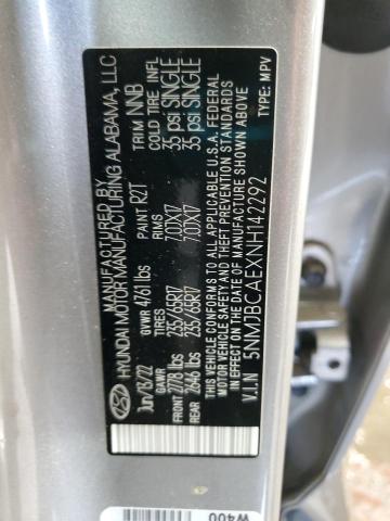 2022 HYUNDAI TUCSON SEL 5NMJBCAEXNH142292
