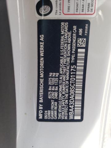 2025 BMW 430I WBA43DA08SCT01175