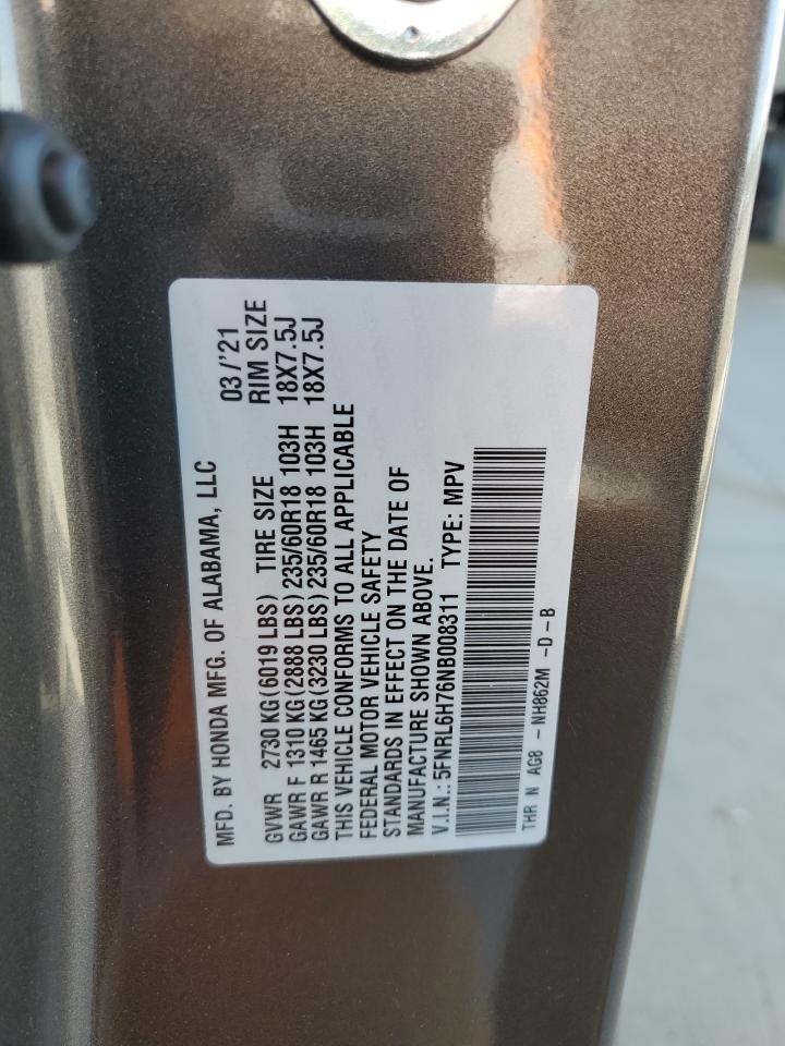 Lot #3213400756 2022 HONDA ODYSSEY EXL