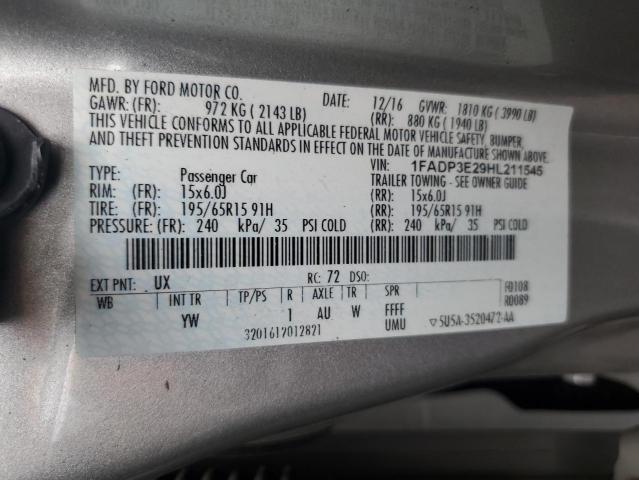 2017 FORD FOCUS S - 1FADP3E29HL211545