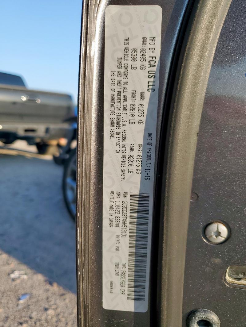 2017 DODGE CHALLENGER 2C3CDZBTXHH519131