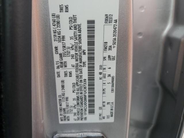 2015 FORD ESCAPE SE - 1FMCU0G99FUC87339