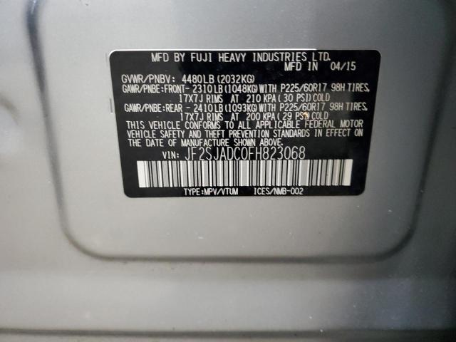 2015 SUBARU FORESTER 2.5I PREMIUM JF2SJADC0FH823068