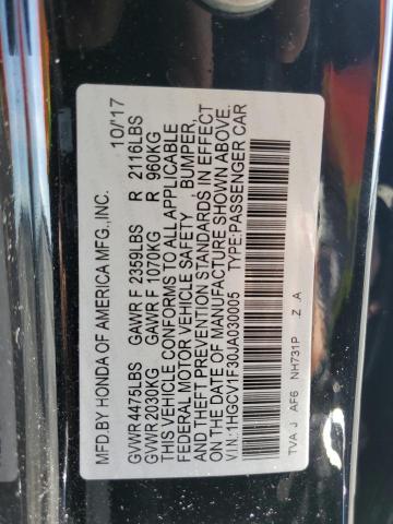 2018 HONDA ACCORD SPO 1HGCV1F30JA030005