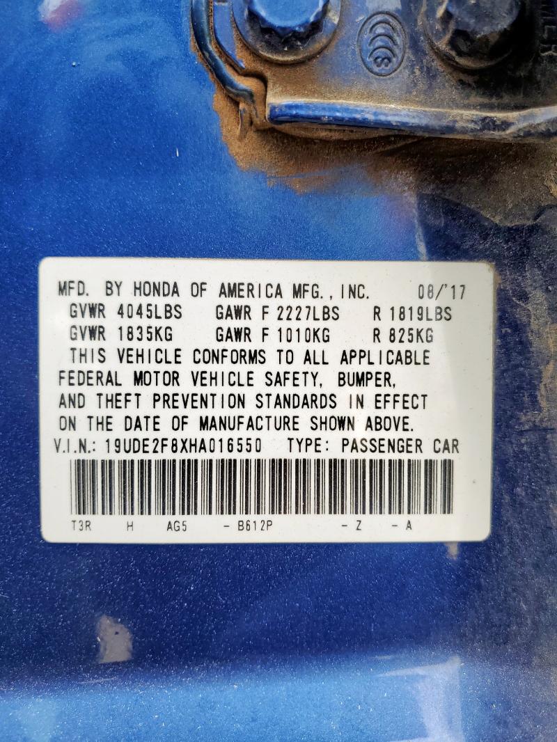 2017 ACURA ILX PREMIU 19UDE2F8XHA016550