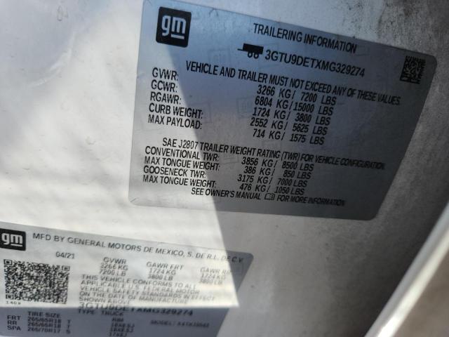 2021 GMC SIERRA K15 3GTU9DETXMG329274