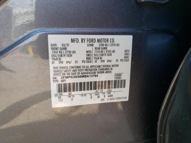 2021 FORD EDGE TITANIUM 2FMPK3K98MBA13794