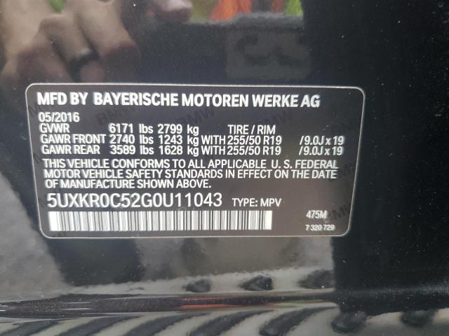 2016 BMW X5 XDRIVE3 5UXKR0C52G0U11043