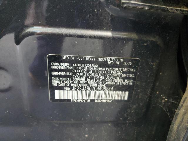 2016 SUBARU FORESTER 2 JF2SJABC7GH498844