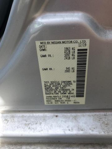 2020 NISSAN ALTIMA S 1N4BL4BV5LC208240