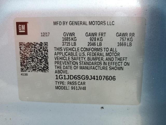 2018 CHEVROLET SONIC LT 1G1JD6SG9J4107606