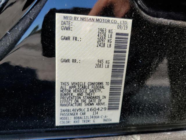 2020 NISSAN ALTIMA SL 1N4BL4EV9LC160429