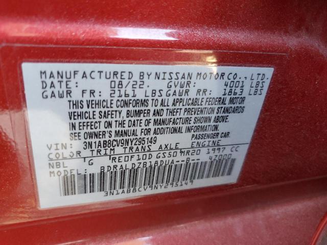 2022 NISSAN SENTRA SV - 3N1AB8CV9NY295149