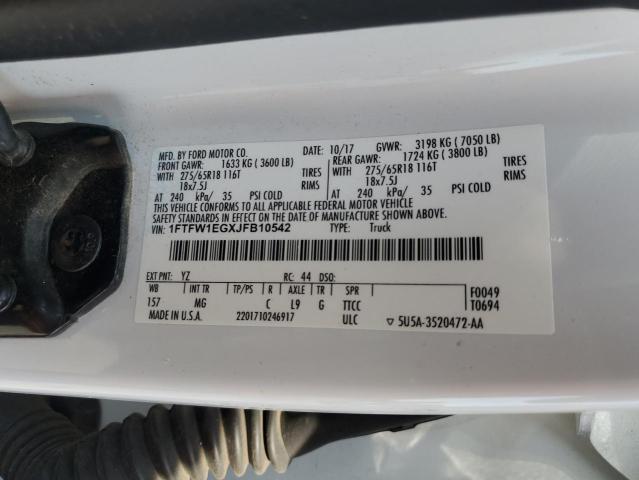 2018 FORD F150 SUPERCREW 1FTFW1EGXJFB10542