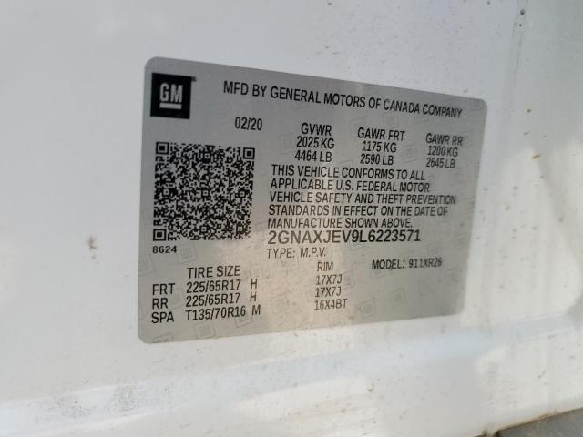 2020 CHEVROLET EQUINOX LT 2GNAXJEV9L6223571