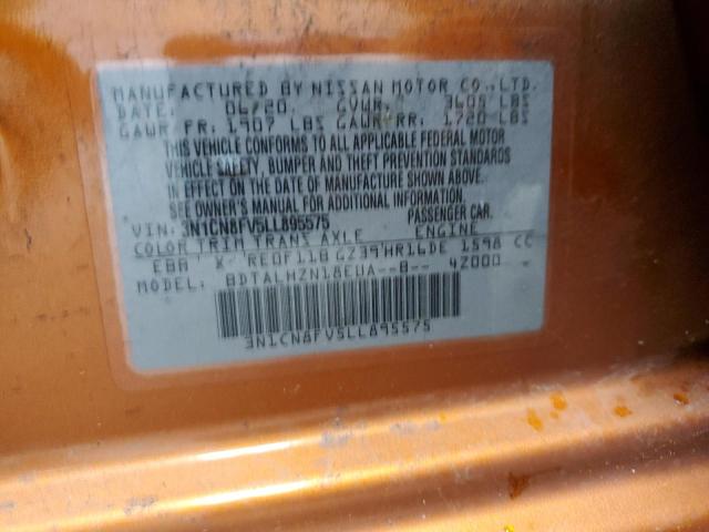 2020 NISSAN VERSA SR 3N1CN8FV5LL895575