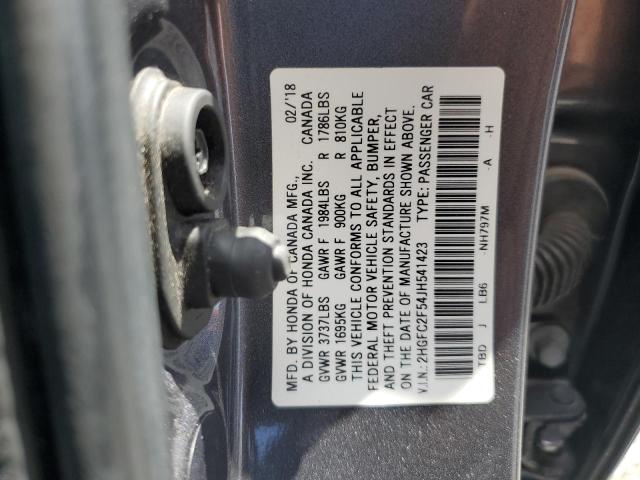 2018 HONDA CIVIC LX 2HGFC2F54JH541423
