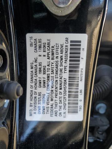 2016 HONDA CIVIC LX 2HGFC2F53GH570047