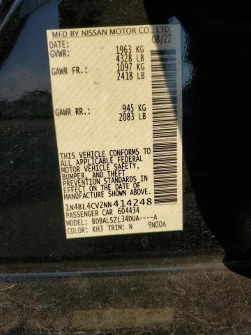 2022 NISSAN ALTIMA SR 1N4BL4CV2NN414248