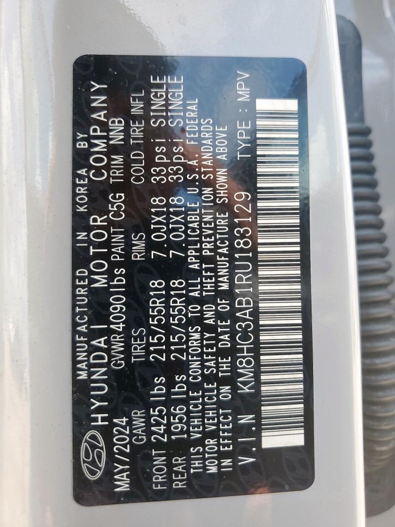 2024 HYUNDAI KONA SEL KM8HC3AB1RU183129