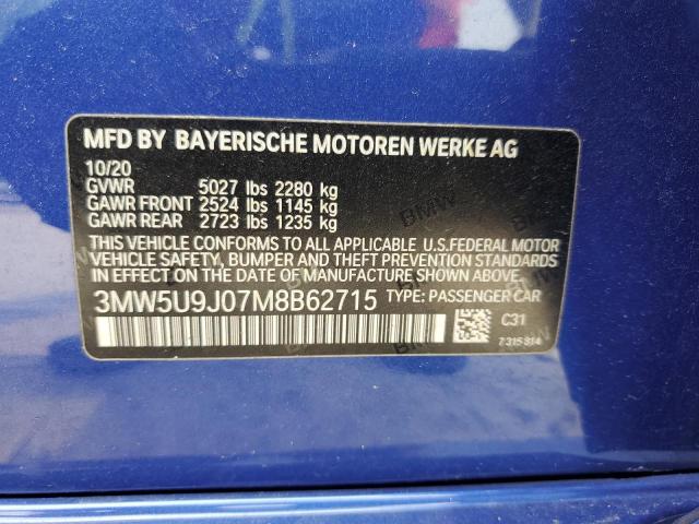 2021 BMW M340XI 3MW5U9J07M8B62715