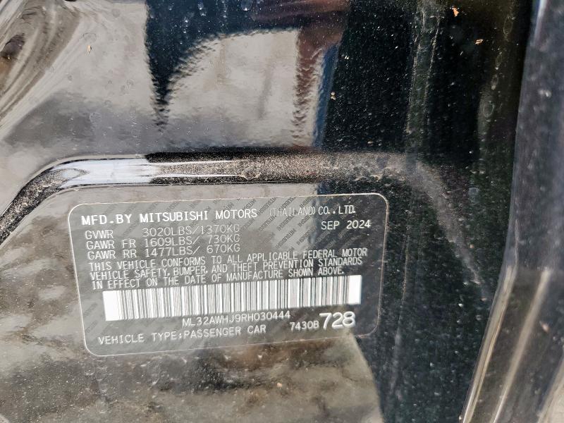 2024 MITSUBISHI MIRAGE SE ML32AWHJ9RH030444