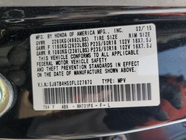 2015 ACURA RDX TECHNOLOGY 5J8TB4H50FL027870