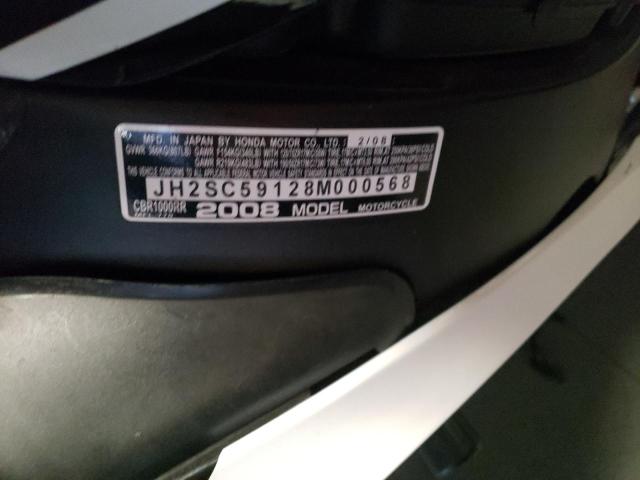 2008 HONDA CBR1000 RR JH2SC59128M000568