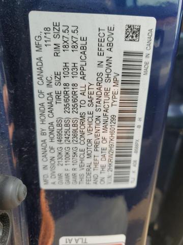 2019 HONDA CR-V TOURI 2HKRW2H97KH601299