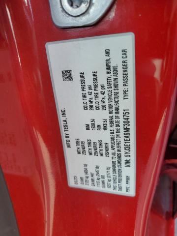 2022 TESLA MODEL 3 5YJ3E1EA9NF304751