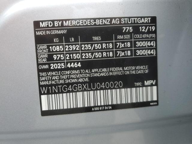 2020 MERCEDES-BENZ GLA 250 4MATIC W1NTG4GBXLU040020