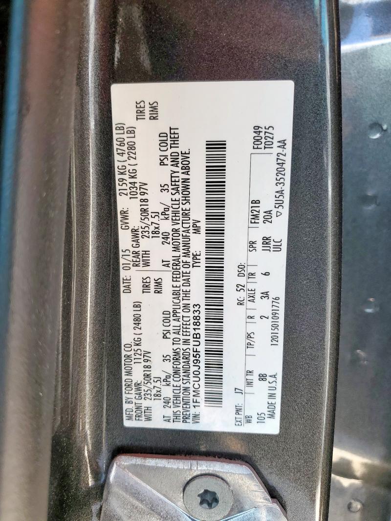 2015 FORD ESCAPE TITANIUM - 1FMCU0J95FUB18833