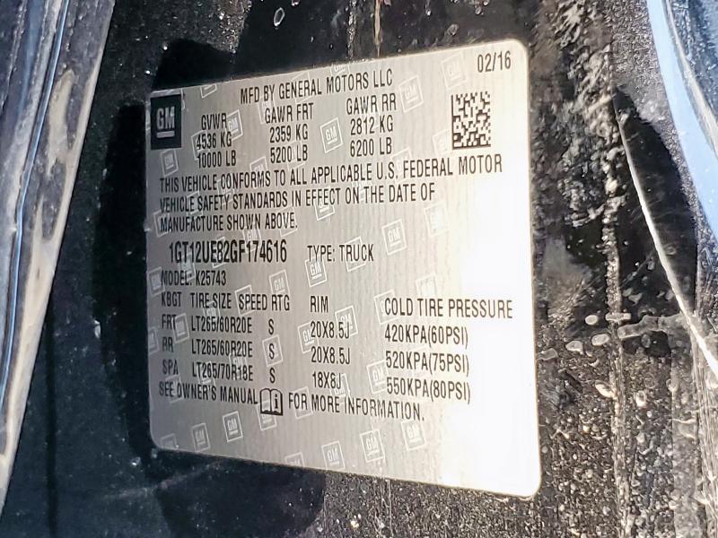 2016 GMC SIERRA K25 1GT12UE82GF174616