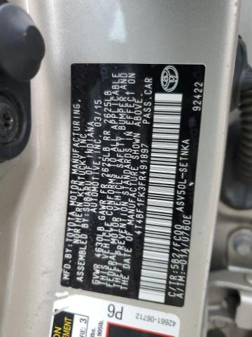 2015 TOYOTA CAMRY LE 4T4BF1FK3FR491897
