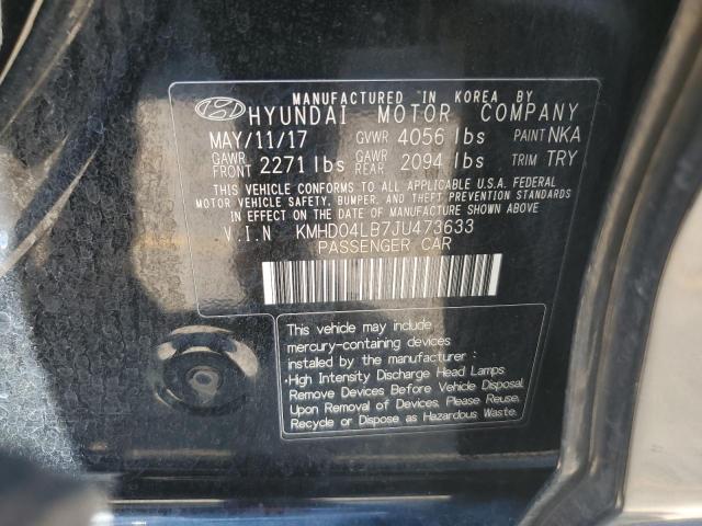 2018 HYUNDAI ELANTRA SPORT KMHD04LB7JU473633