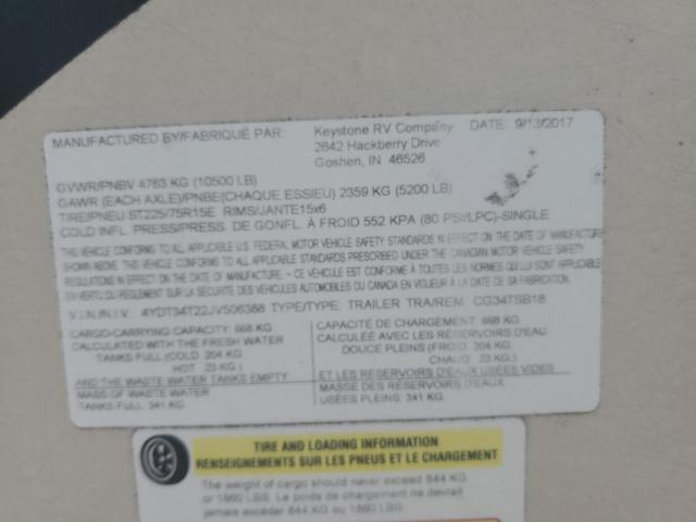 2018 KEYSTONE RV COUGAR FIF #3290660490