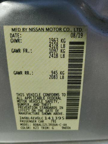 2020 NISSAN ALTIMA SL 1N4BL4EV0LC141395