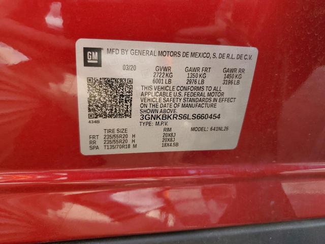 2020 CHEVROLET BLAZER RS 3GNKBKRS6LS660454