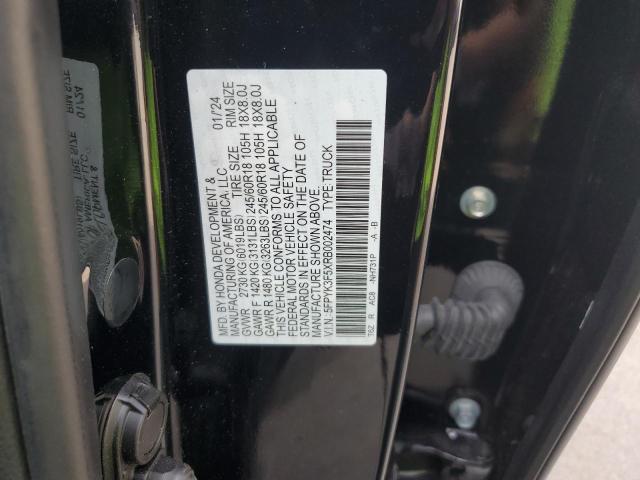 2024 HONDA RIDGELINE 5FPYK3F5XRB002474
